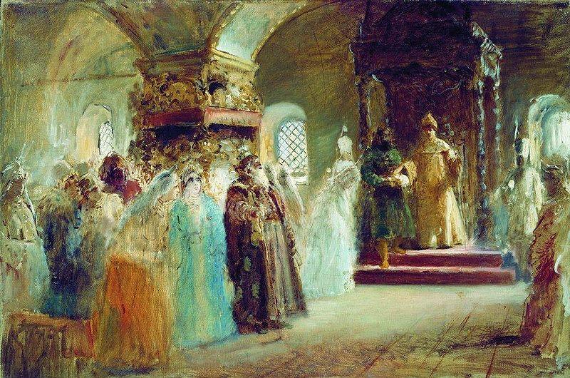 Konstantin Makovsky The Bride-show of tsar Alexey Michailovich oil painting image